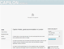 Tablet Screenshot of capilonhotels.com